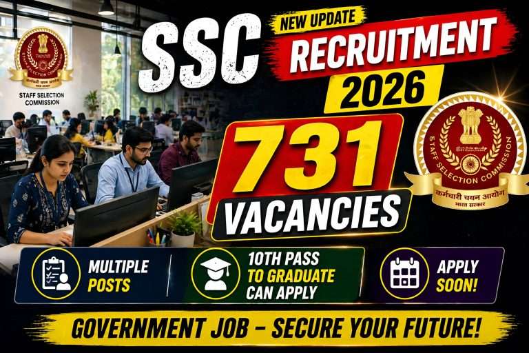 SSC Jobs Notification : స్టాఫ్ సెలక్షన్ కమిషన్(SSC) నందు కొత్తగా 700+ పోస్టుల కొరకు ఉద్యోగ నోటిఫికేషన్లు వచ్చేసాయి|Job Notifications For Over 700+ New Posts At The Staff Selection Commission (SSC) Have Been Released